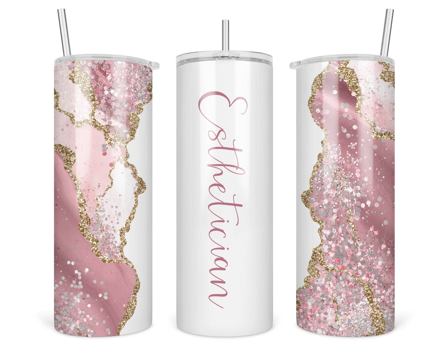 HTDesigns Esthetician Tumbler - Esthetician Gift For Woman - Gift For Esthetician - Funny Esthetician Tumbler - Esthetician Birthday Tumbler - Mother's Day - Birthday Gift