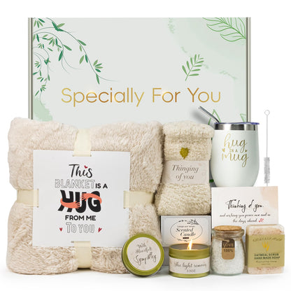 Sympathy Gift Baskets for Loss of Loved One, Bereavement Care Package for Women, Condolence Gift for Mom, Dad, Husband – Grief Support, Miscarriage Gifts for Mother, Sorry for Your Loss