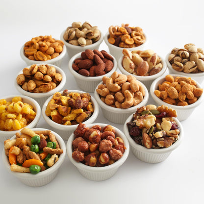 Christmas Nut Gift Basket | Healthy Holiday Gift of Assorted Nuts in Reusable Wood Crate | Large Variety Tray with Unique Flavors | Parties, Holidays, Birthday, Sympathy, Office, Thank You, Him, Her | Bonnie & Pop