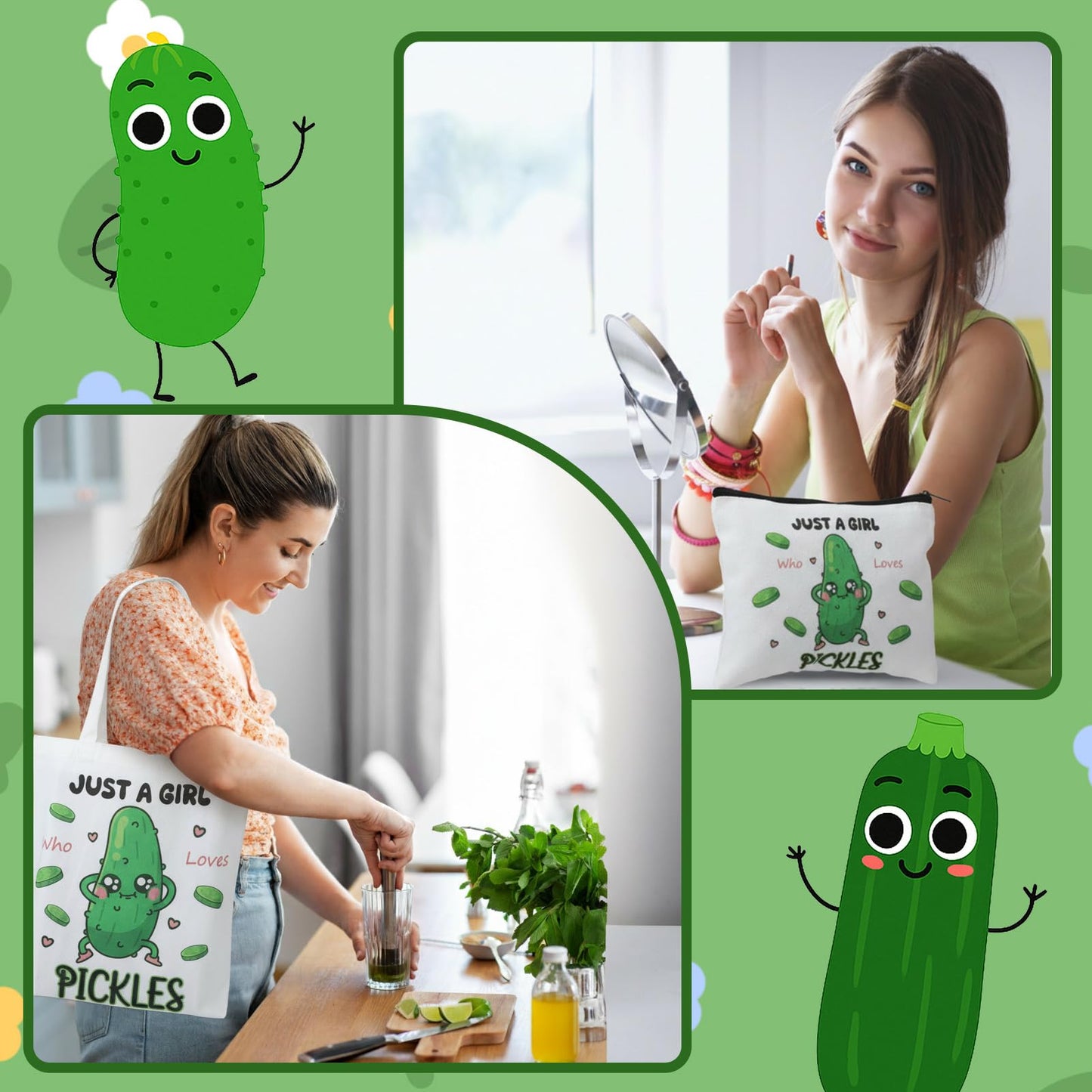 Funny Gifts for Women, Gift Set with Travel Cosmetic Bags Canvas Tote Bag Novelty Gag Socks for Birthday Mather Day