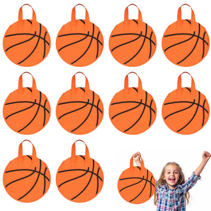 KERINGO 16 PCS Basketball Party Favor Bags Ball Themed Goodie Candy Snacks Bag Basketball Gift Bags Non Woven Gift Bags for Kids Adults Sport Party Supplies