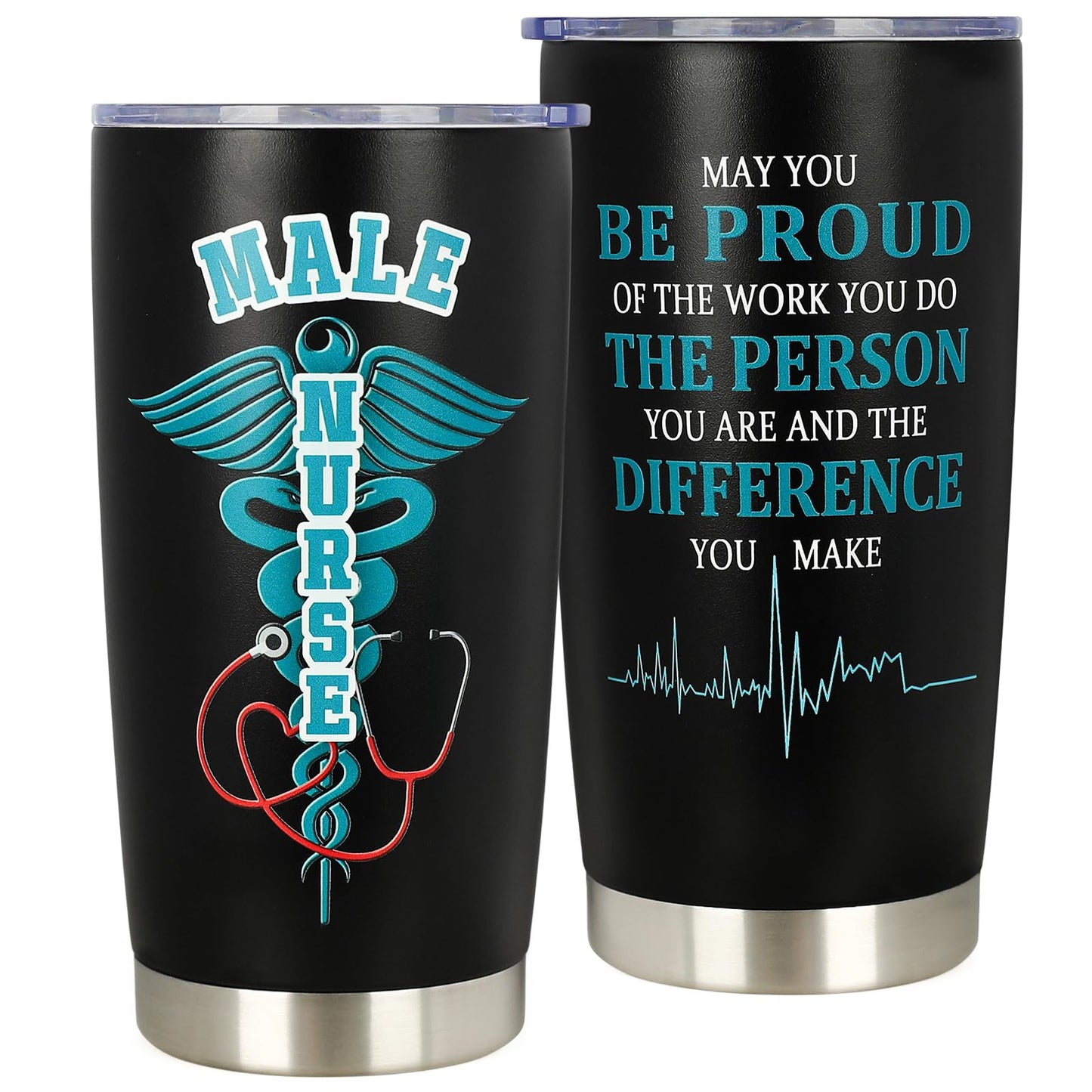 Male Nurse Gifts - Nurse Week Gifts for Men - Nurses Practitioner Christmas, Graduation, Birthday, Appreciation Gift for Nurses Boyfriend Husband Dad - 20 oz Insulated Tumbler Gift for Murse