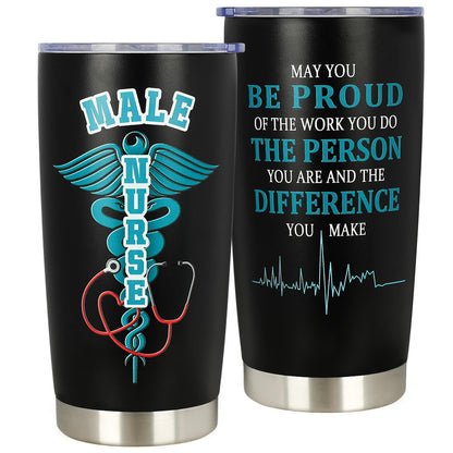 Male Nurse Gifts - Nurse Week Gifts for Men - Nurses Practitioner Christmas, Graduation, Birthday, Appreciation Gift for Nurses Boyfriend Husband Dad - 20 oz Insulated Tumbler Gift for Murse