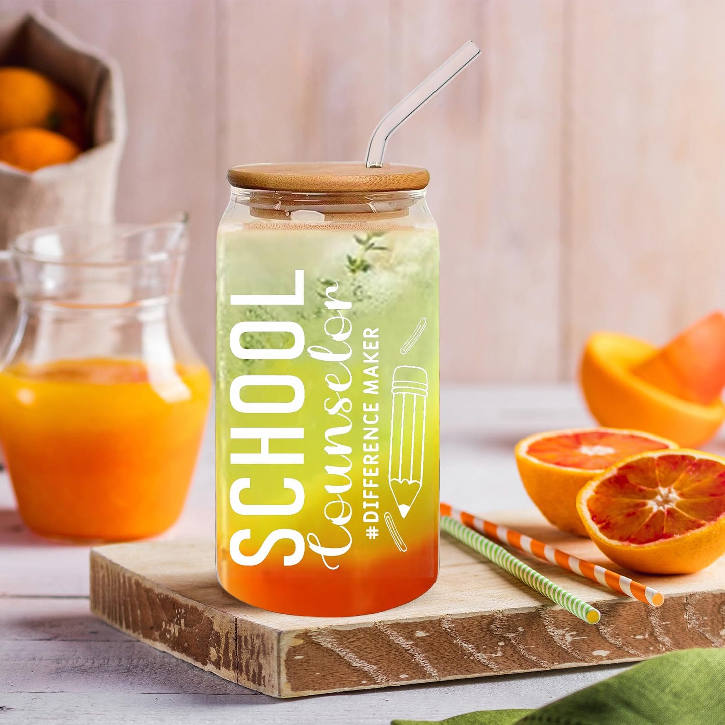 School Counselor Gifts, Counselor Appreciation Gift, School Counselor Week gifts, Counselor Gifts for Women Men, School Counselor Office Must Haves Glass Cup 16 OZ
