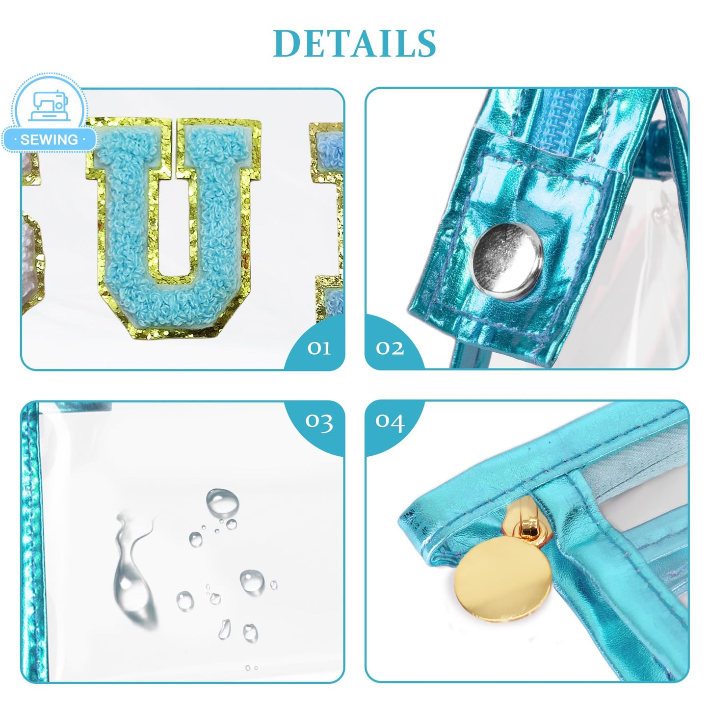 COSHAYSOO Sunscreen Bag Clear Makeup Toiletry Pouch Beach Vacation Essentials for Women Teen Girls Trip Gifts Summer Pool Travel Must Have Accessories Waterproof Stuff