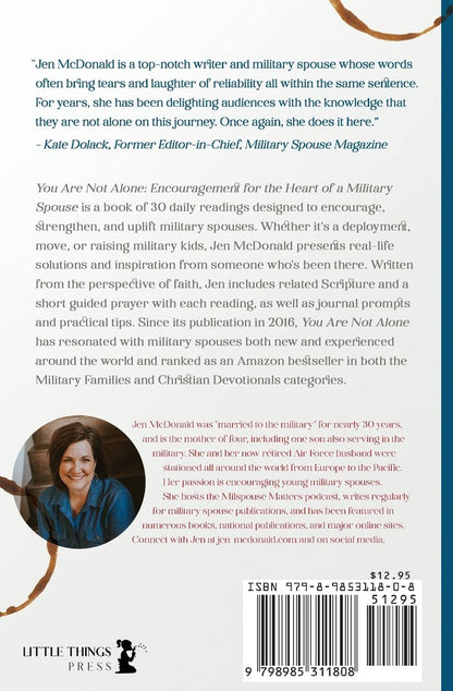 You Are Not Alone: Encouragement for the Heart of a Military Spouse