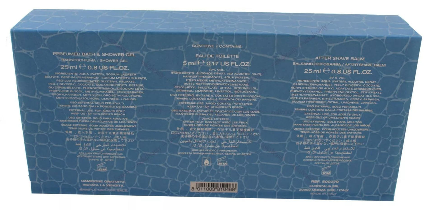 Versace Man Eau Fraiche By Gianni Versace For Men Edt .17 Oz Mini & After Shave Balm .8 Oz Mini & Shower Gel .8 Oz Mini