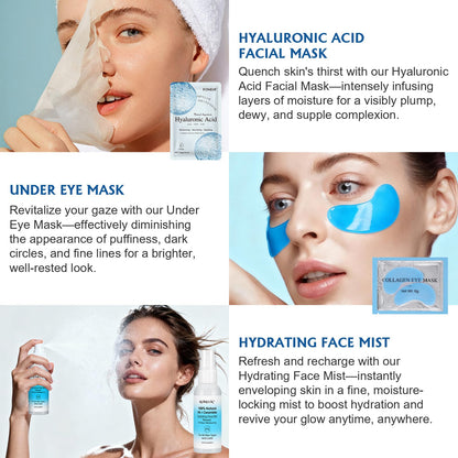 15 PACK Skincare Set with Facial Masks, Under Eye Patches, Face Mist, Lip Mask, Headband, Skin Care for Women, Travel Kit & Birtuday Gifts for Teens Girls, Thank You Gift for Mom, Teacher Gifts