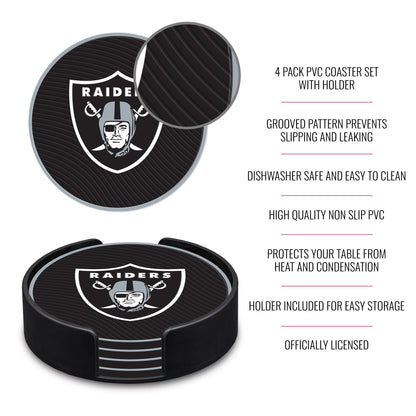 Rico Industries NFL Football Classic Favorites: PVC Coaster Set (4-Pack)