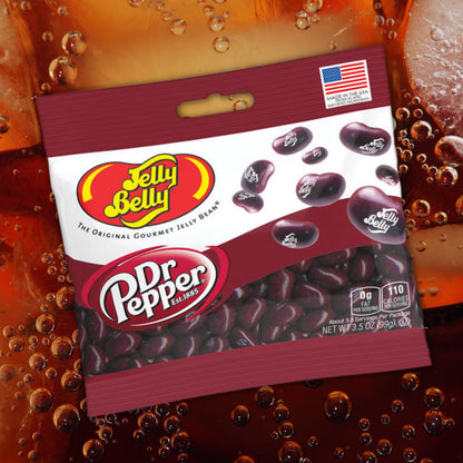 Sweetzo - Dr. Pepper Jelly Beans, Soda Flavored Chewy Candies, Bulk Individually Bagged Shareable Candies, Pack of 3, 3.5 Ounces