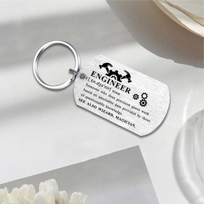Alotozo Gifts for Engineers - Engineer Definition Keychain for Men Women - Engineering Gifts for Coworkers, Graduates, Friends - Appreciation Gift for Engineers for Christmas, Birthday