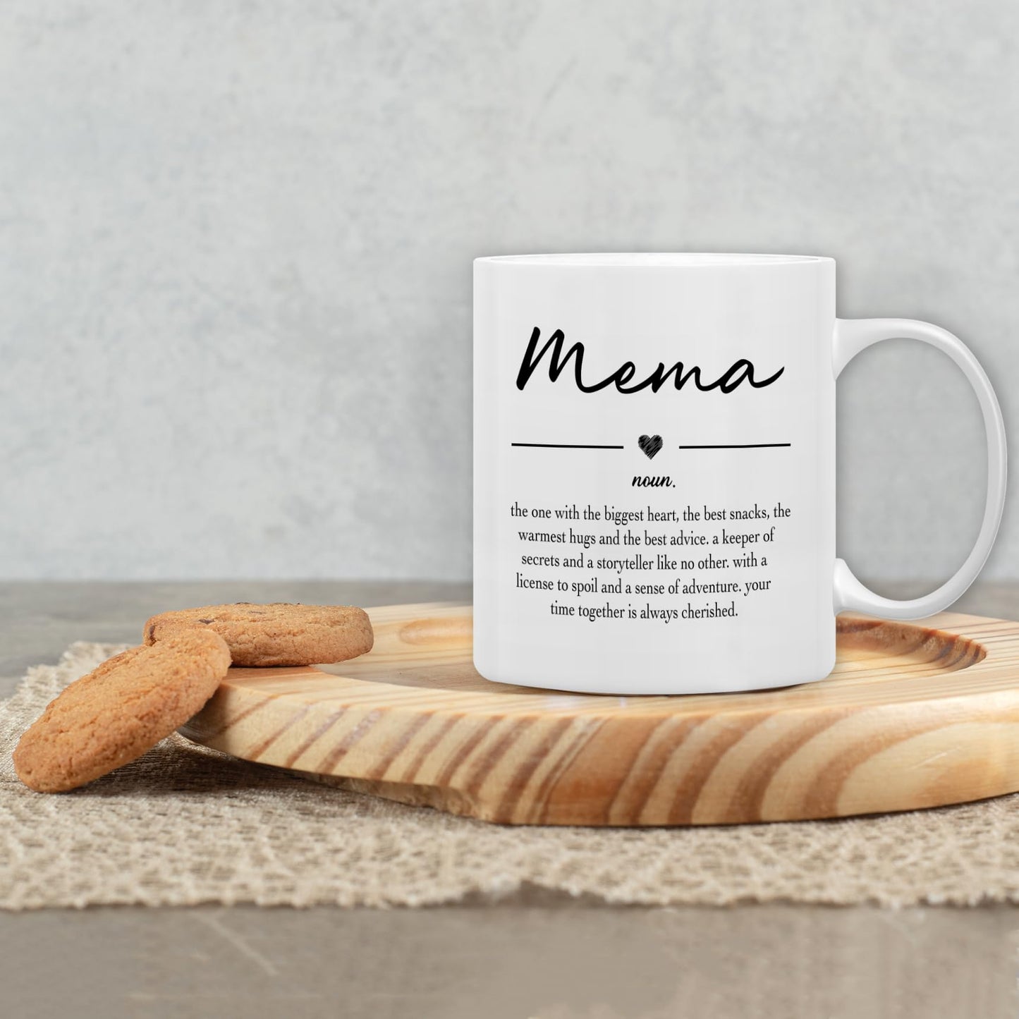 QASHWEY Mema Gifts Coffee Mug, Gifts for Memas Grandma from Grandkids Grandchildren, Grandma Coffee Mug, Mothers Day Mugs Tea Cup Gift for GrandmaMema, Mema Definition CoffeeCup Ceramic 11oz