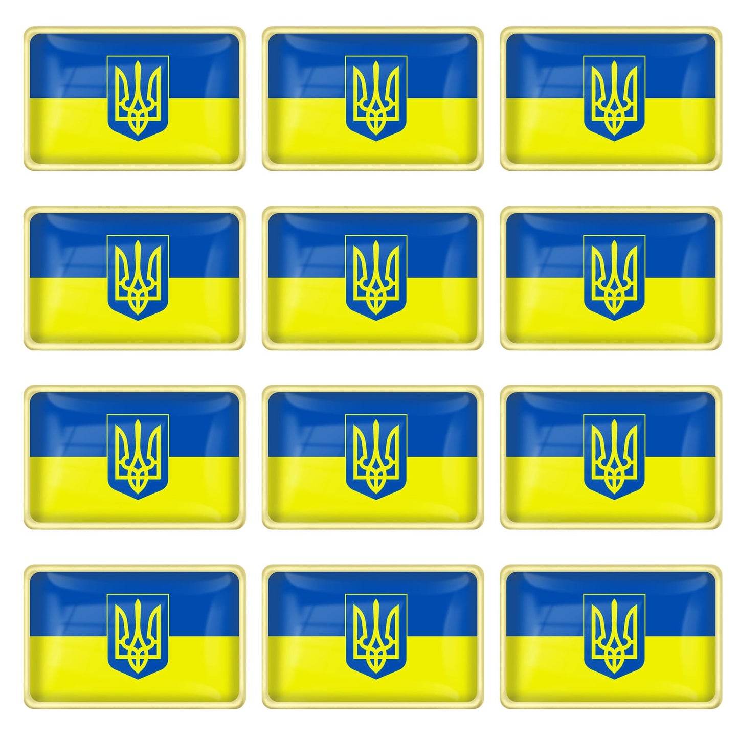 Ukraine Flag Pin 12/25/50/100Pcs - Enamel Ukrainian National Lapel Pins with Butterfly Clasp Bulk Decoration for Clothes Bags Gifts Souvenir