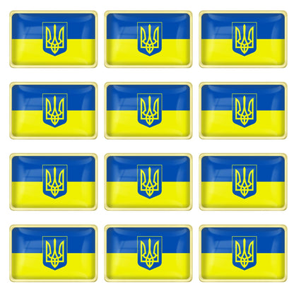 Ukraine Flag Pin 12/25/50/100Pcs - Enamel Ukrainian National Lapel Pins with Butterfly Clasp Bulk Decoration for Clothes Bags Gifts Souvenir