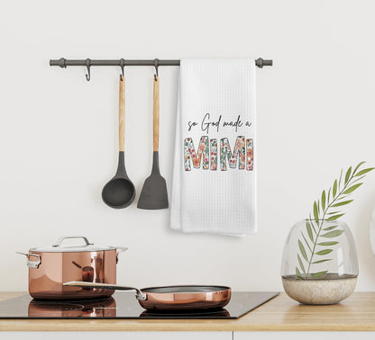 Mimi Kitchen Towels Dishcloths, Mimi Gifts for Grandma from Grandkids, Grandma Gifts, Make a Mimis Drying Cloth Hand Towels Tea Towels for Bathroom Kitchen, 16×24 Inches
