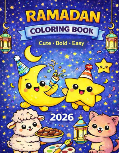 Ramadan Coloring Book: For kids, Bold & Easy Designs for Little Hands