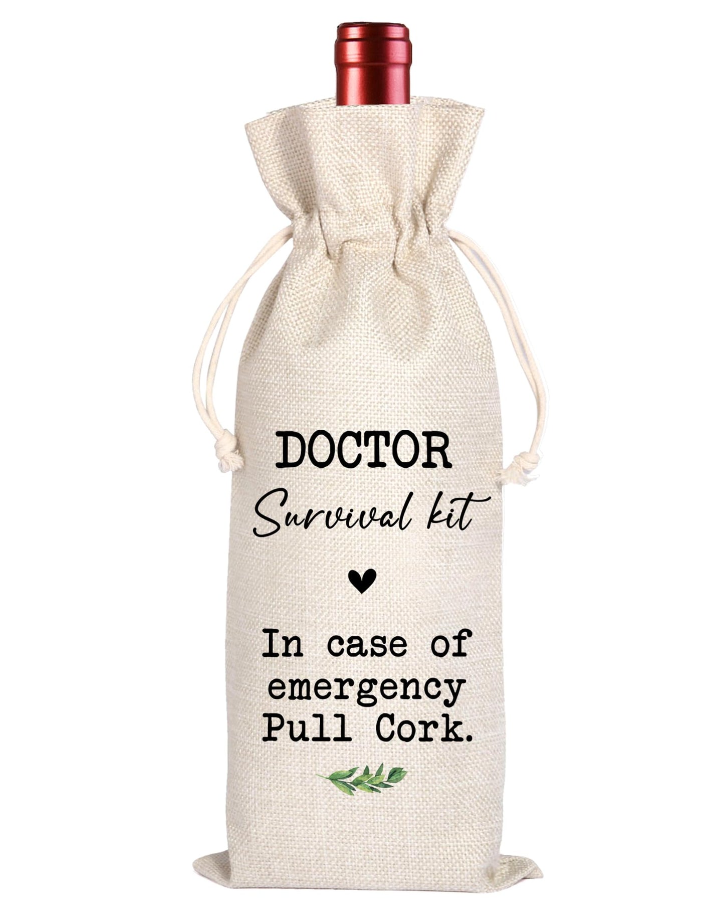 Doctor Gifts,Doctor Survival Kit,Doctor Graduation Gifts,Unique Gifts for Doctors,Doctor Thank You Gift Wine Bag,Doctor Gifts for Women,Men,Physicians Week,Birthday,Medical School Graduation11WB70