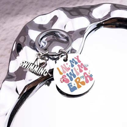 Swim Gifts for Women Unique Pool Keychain for Swim Coach Mom Swimming Lover Gift for Girl Swimmer Best Birthday Gifts for Swimming Team