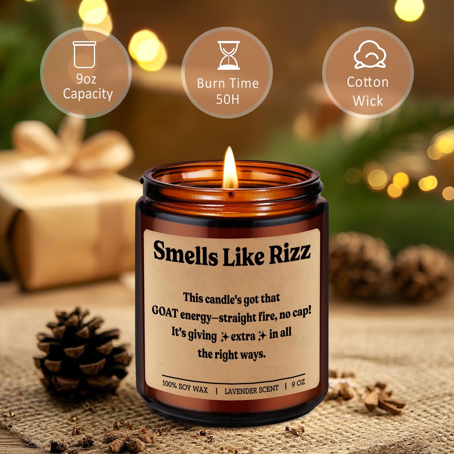 Miracu Rizz Candle, Teen Girl, Teen Boy Gifts, Funny Birthday Gifts for Teenage Boys Girls, Mothers Day Present Idea for Gen Z, Teens 16-18, 13, High Middle School Teenager Brother Son Nephew Niece