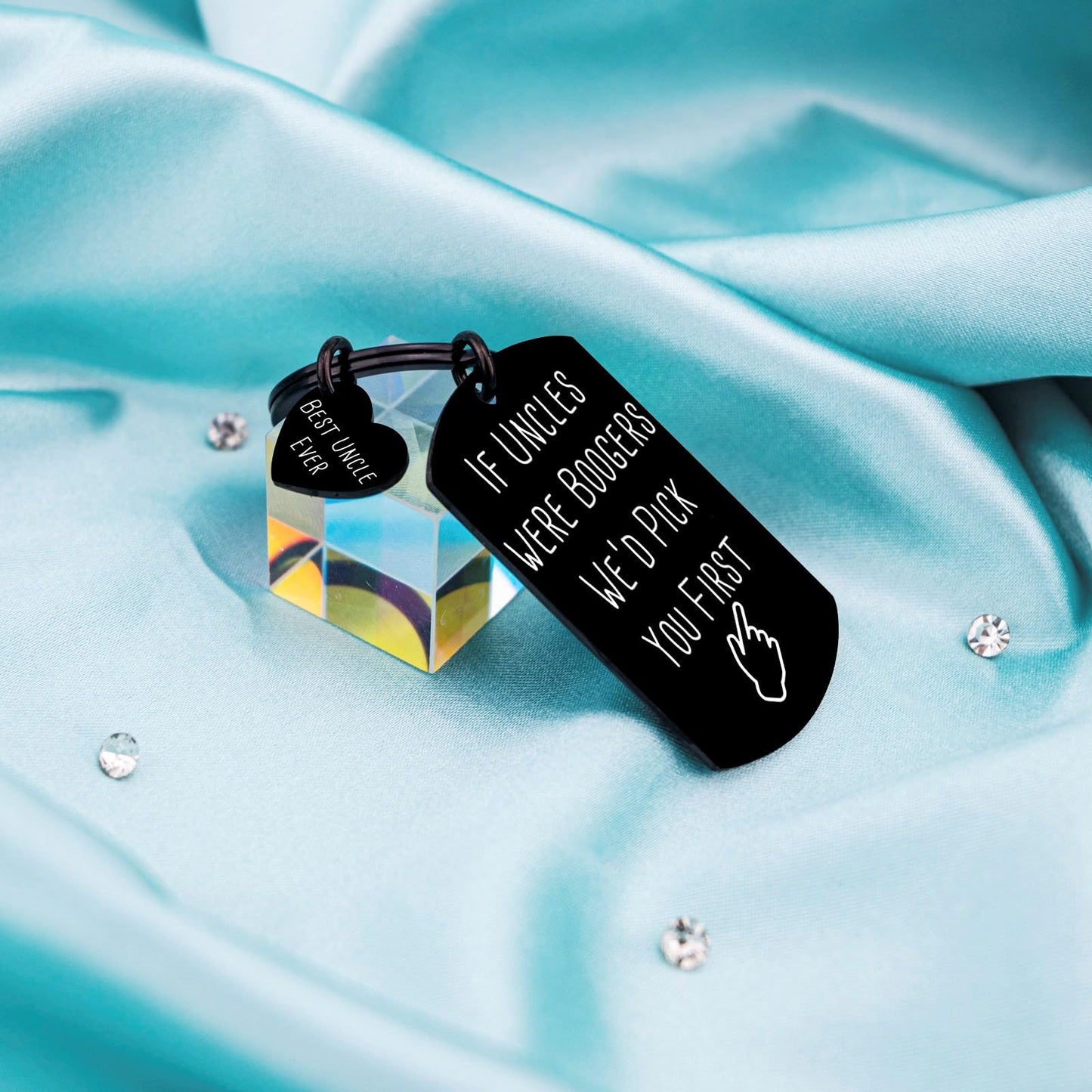 Aisity Uncle Gifts for Fathers Day Uncles Gifts from Niece Nephew Funny Keychain Best Uncles Ever Gift