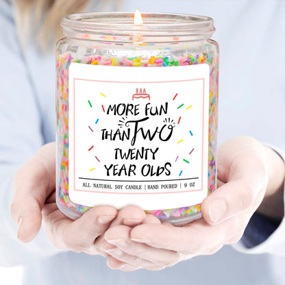 Homsolver 40th Birthday Gifts for Women, Perfect Ideas Birthday Decorations Candle Gift for Mom, Friends, Wife, Sister, Vanilla Cream Scent Handmade Aromatherapy Candles