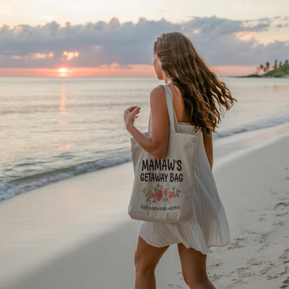 Aesthetic Inspirational Gift Tote Bag, Gifts for Grandma Mom Friend Canvas Bag with Inner Pocket