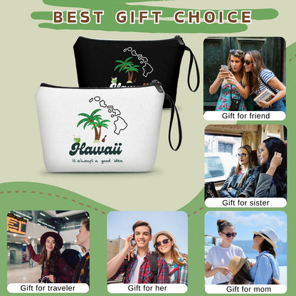 Hawaii Makeup Bag - Summer & Beach Gifts for Women, Travel & Birthday Gifts for Friends, Family