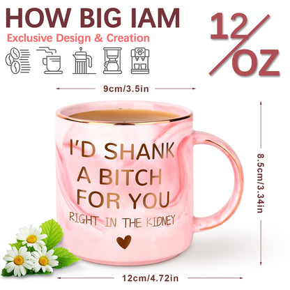 Birthday Gifts for Women - 12oz Funny Coffee Mug for Best Friend Girlfriend Besties BFF Teen Girls Sister Gifts from Sister Valentines Galentines Christmas Mothers Day Presents for Mom Grandma Aunt