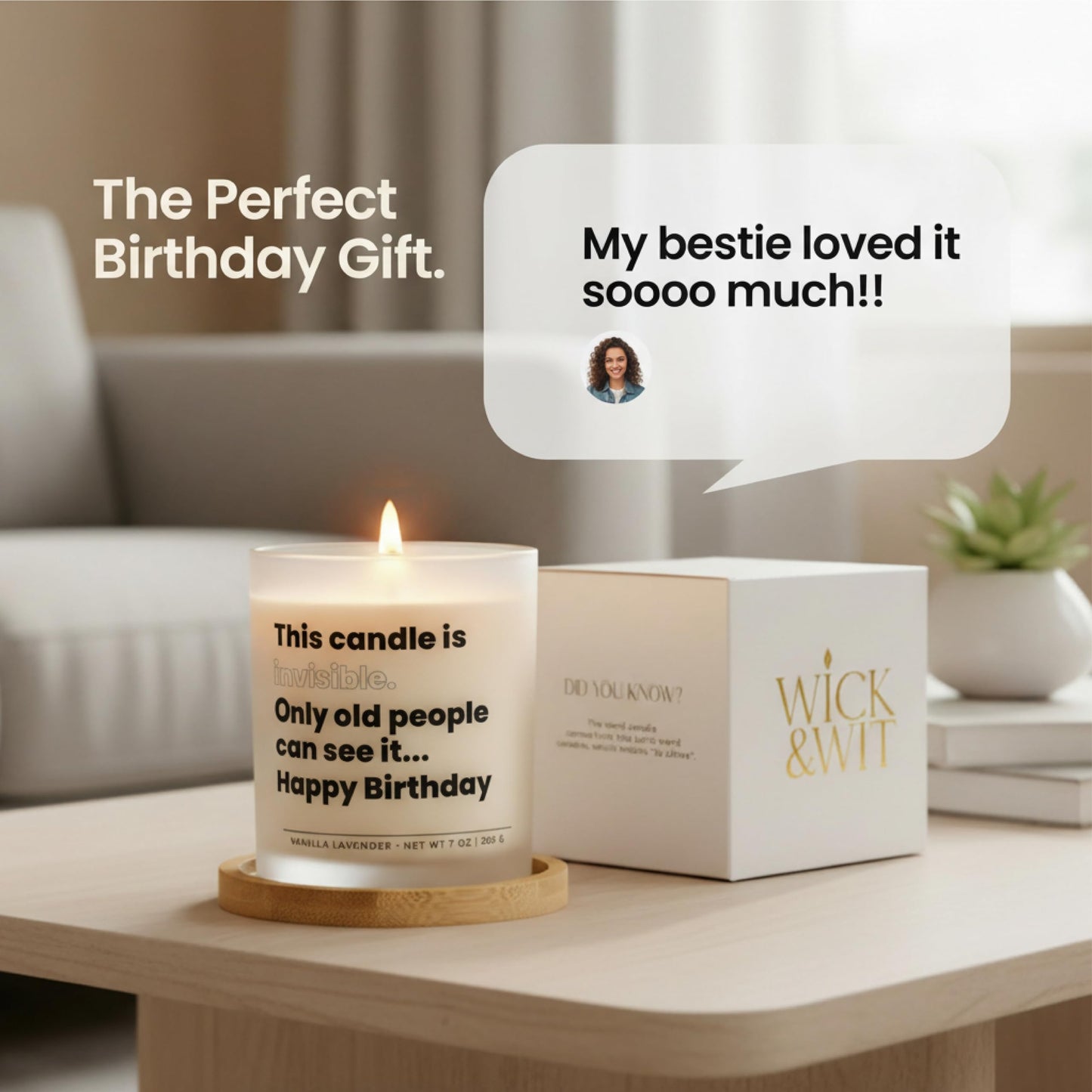 Funny Birthday Gifts for Women and Men, Sarcastic Gift for Friend Sister BFF Coworker Vanilla Lavender Soy Back and Body Hurts Candle Ready to Gift Box by Wick and Wit