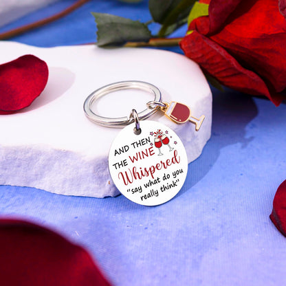 Wine Gifts For Women Men Wine Accessories For Wines Lovers Funny Wines Themed Gifts Funny Keychain Birthday Christmas Gift For Friends Stocking Stuffers For Adult