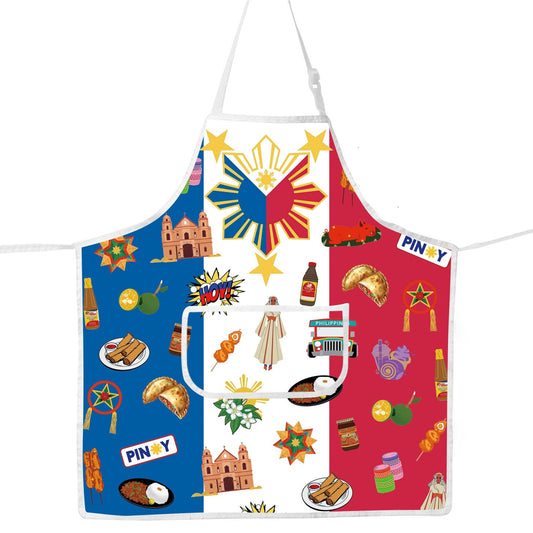 JNIAP Filipino Kitchen Apron Philippines Kitchen Apron Filipino Mom Apron Filipino Chef Gift Philippines Filipino Flag Apron