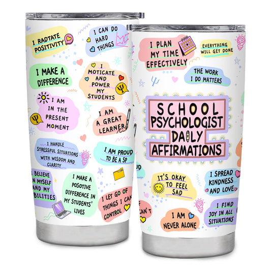 School Psychologist Gifts for Women, School Psychologist Appreciation Gifts for Her, 20oz Coffee Mug Tumbler Teacher Present