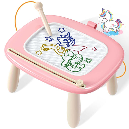 Seimome Magnetic Drawing Board, Toddler Girl Toys for 1-3 Year Old, Doodle Board Learning and Educational Kids Toys for 1 2 3 Year Old Baby Birthday GIF- Pink
