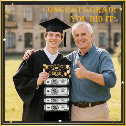 Graduation Gifts, Graduation Money Holder with 10 Bill & Card Slots and Envelope, Congratulation Cash Gift Card Holder for College Graduates 2026