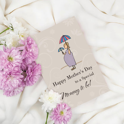 Mommy To Be Mother's Day Card, Pregnant Mom Mothers Gifts, First Mothers Day Cards for Wife, Pregnancy Announcement Card, New Mom Gifts
