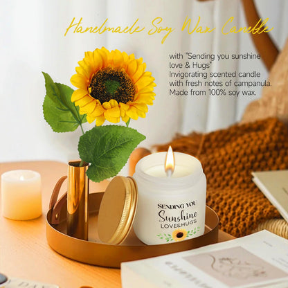Birthday Gifts for Women, Get Well Soon Gifts Sending Sunshine Sunflower Gift Baskets, Self Care for Women Her Best Friends Bestie Sister Mom Female, Inspirational Gift Christmas Day