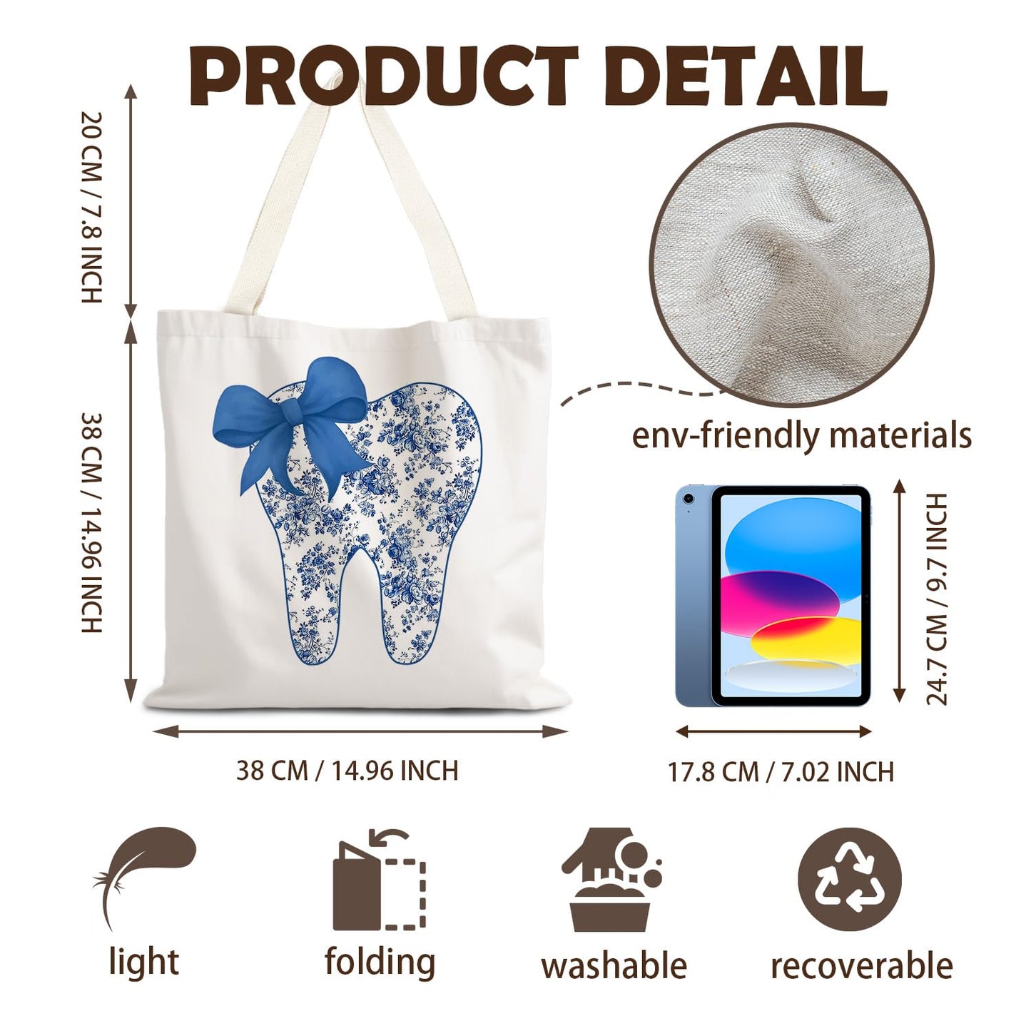 FBB Dentist Reusable Shopping Grocery Bags
