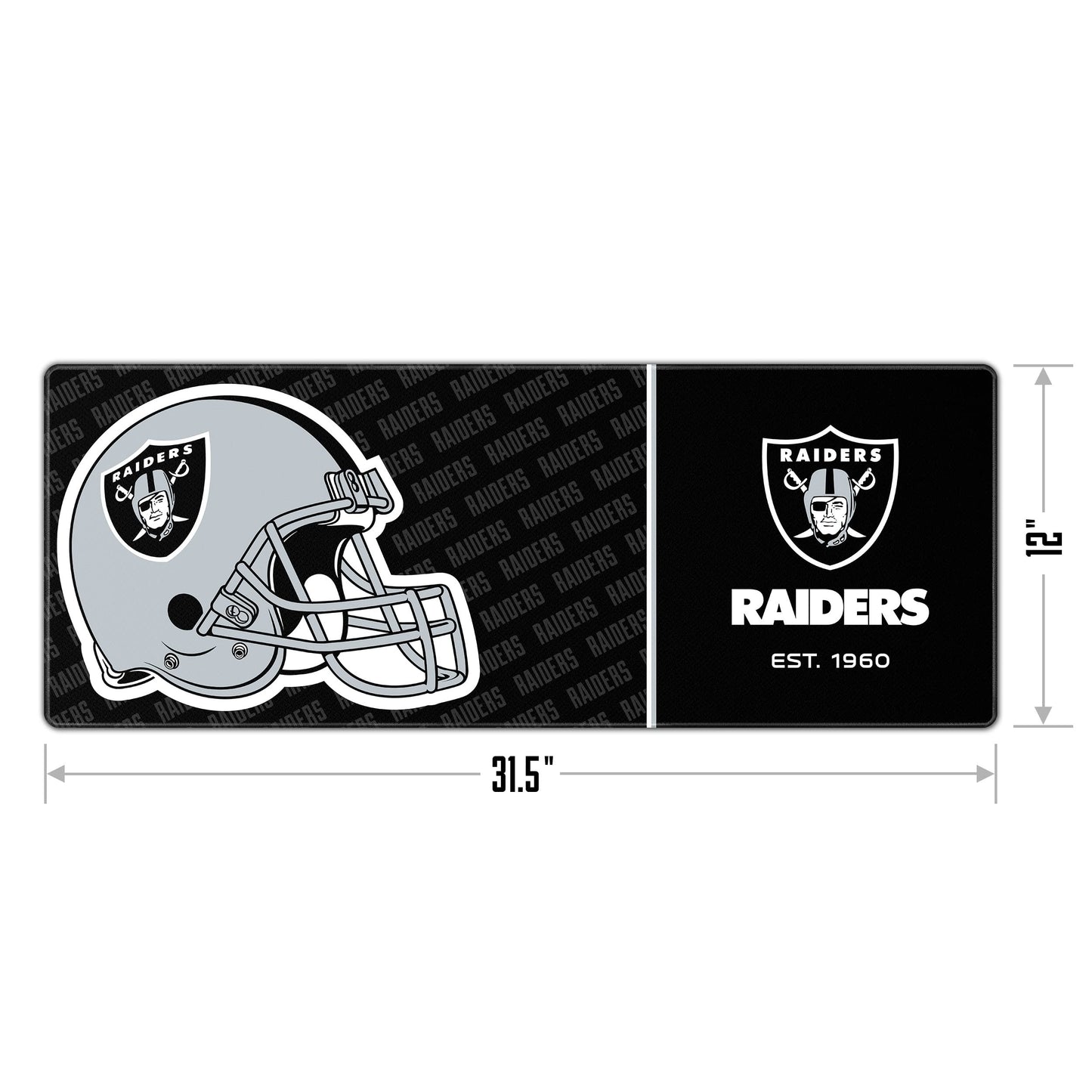 YouTheFan NFL Officially-Licensed Logo Series Desk Pad SMU - Water and Stain Resistant, Heavy-Duty Non-Slip Rubber Backing - fits Under Mouse, Computer and Keyboard