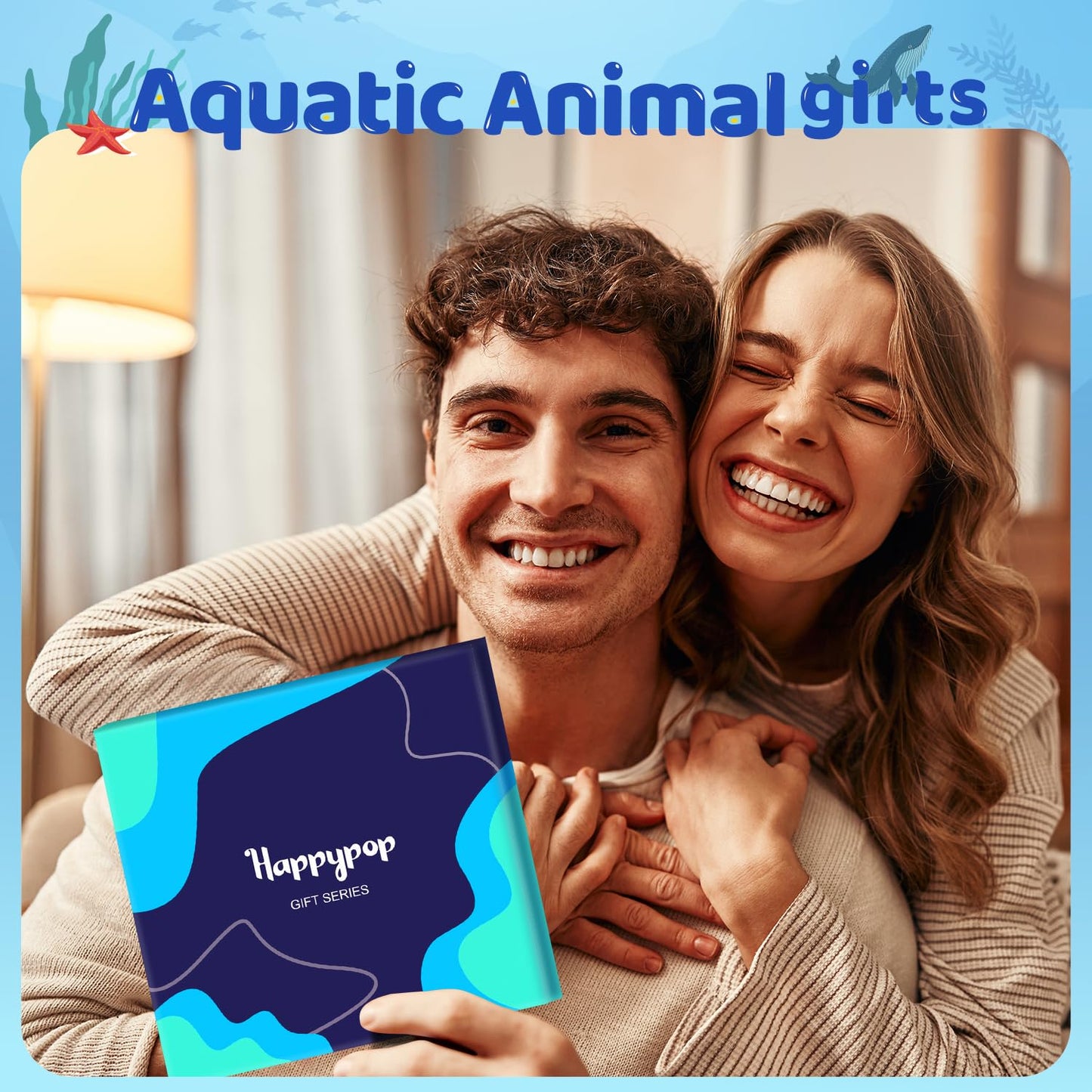HAPPYPOP Animal Gifts for Women Men - Jellyfish Turtle Socks Penguin Frog Axolotl Gifts