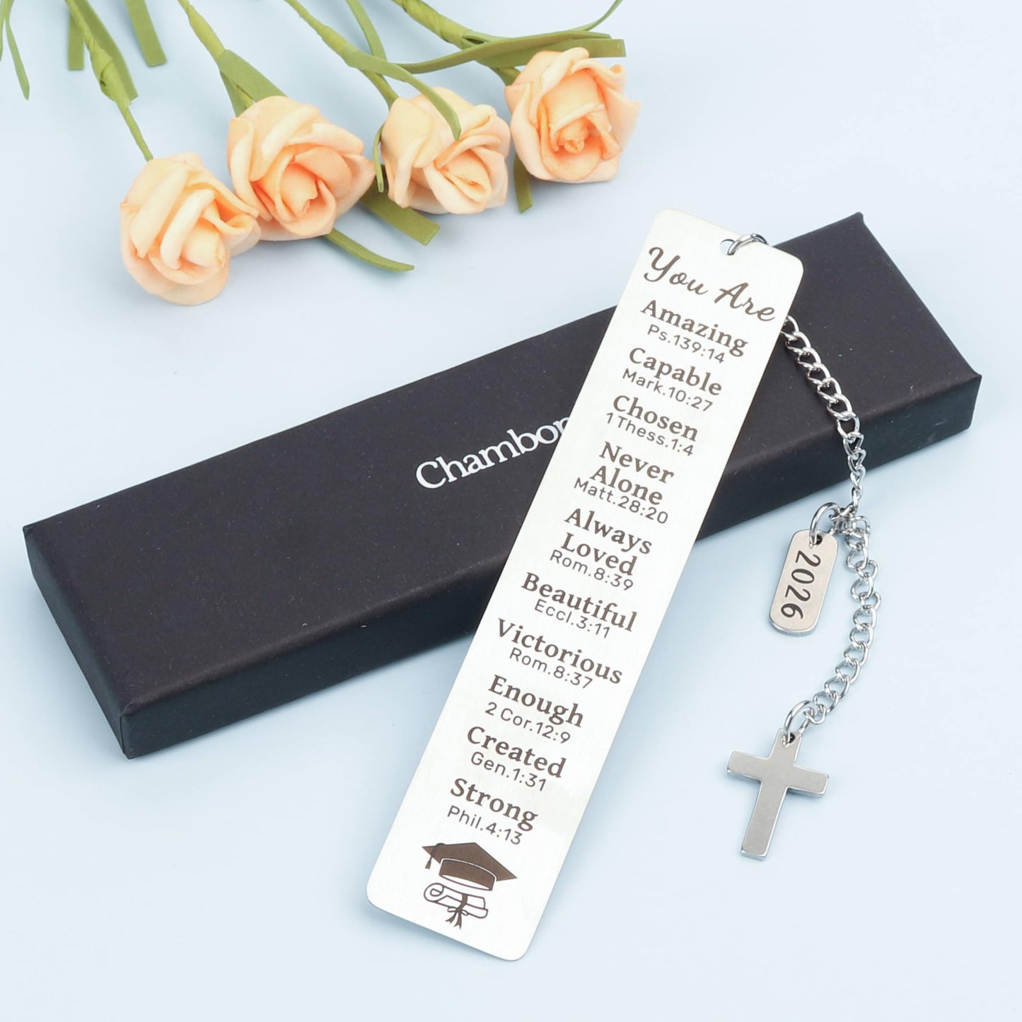 Graduation Gifts 2026 - Christian Bookmark Gift for Her Him First Communion Gifts Baptism and Confirmation 2026 Graduation Gift for Book Lovers High School College Girls Boys Master PHD