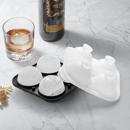 ACOOKEE Novelty Tennis Gifts Ball Ice Maker Mold, 2.2" Large Sphere Round Ice Cube Mold for Cocktails, Whiskey, Bourbon, Fun Shapes Big Whiskey Ice Cube Mold Gifts for Christmas Stocking Stuffers