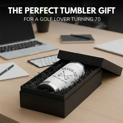 Golf Birthday Gifts for Men - Seven-Tee and Still on Par 70th Birthday Tumbler, Gift for 70 Year Old Man, 70th Bday Golf Gifts, Father Day, Christmas Gift for 70 Year Old Man, Dad, Grandpa