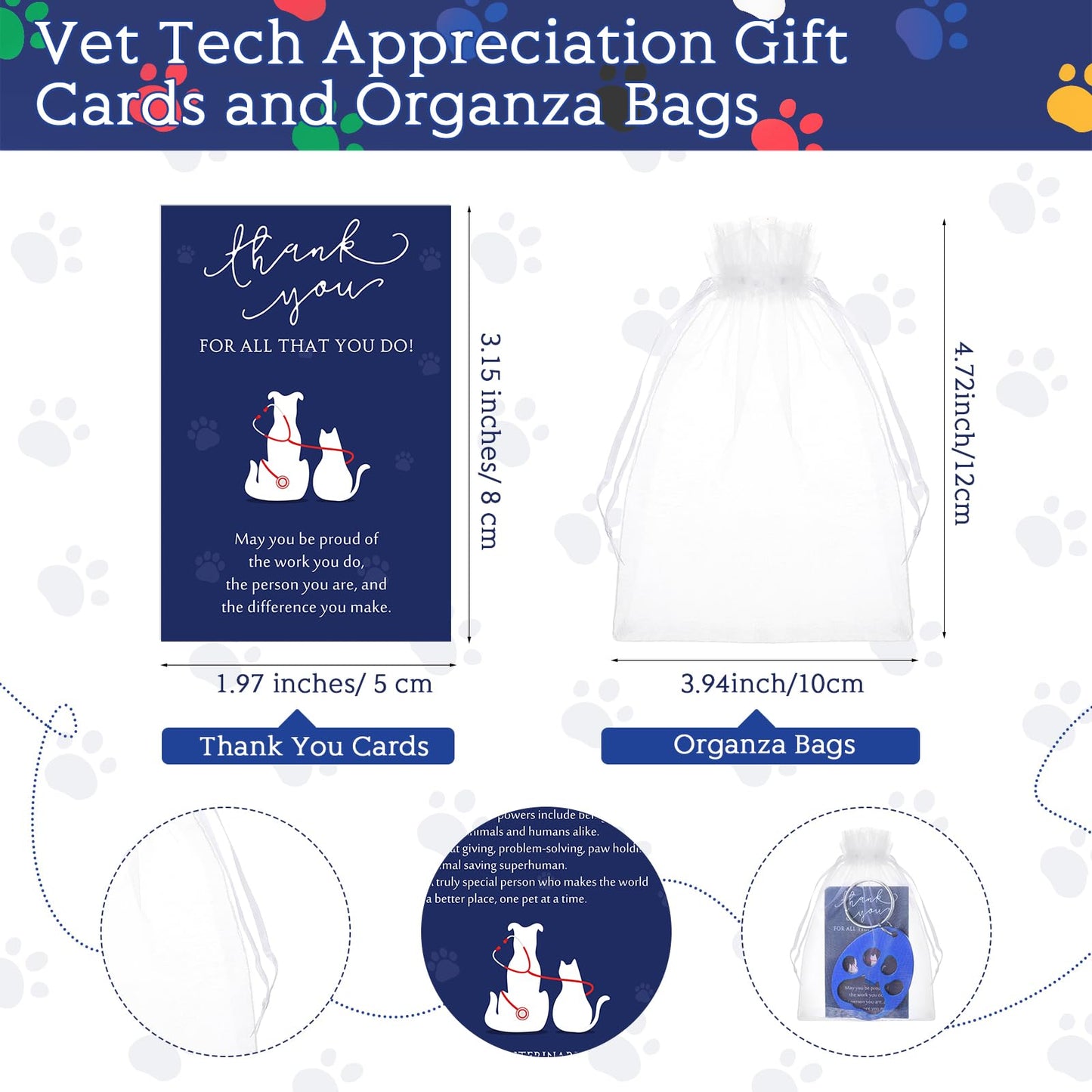 Reallnaive 12 Sets Veterinary Gifts Bulk Paw Print Bottle Opener Keychain Beer Opener Tool Thank You Gift for Women Veterinarian