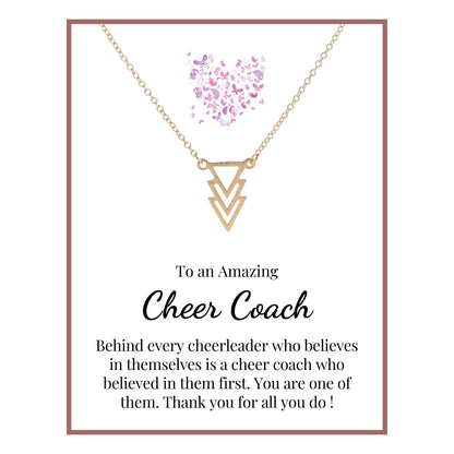 VIY Personal Card Cheer coach gift, Cheer coach gifts for women, Dance teacher gifts, Cheerleader necklace, Cheerleading teacher gift