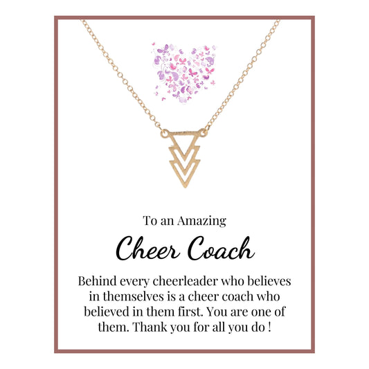 VIY Personal Card Cheer coach gift, Cheer coach gifts for women, Dance teacher gifts, Cheerleader necklace, Cheerleading teacher gift