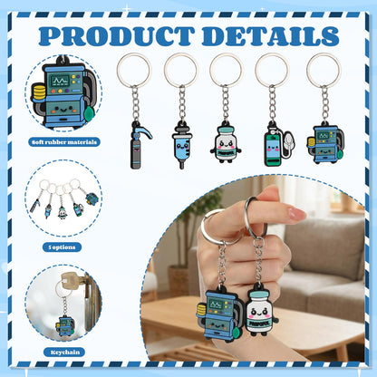 Nosiny 15 Sets Anesthesia Gifts Keychains with Appreciation Cards Thank You Gifts for Cna Crna Technicians Anesthesiologists