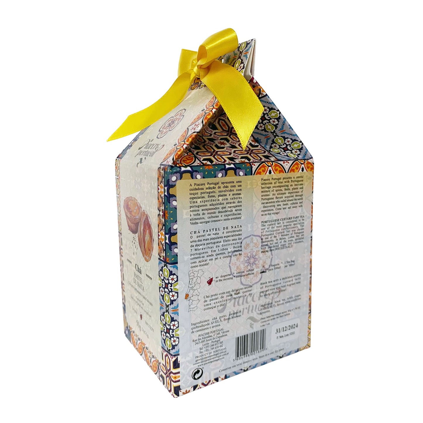 Piacere Portugal Chá - Portuguese Tea - 50g (20 tea bags) (Pastel de Nata (black tea and custard tart))