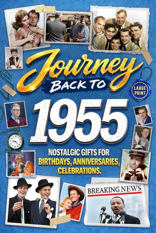 Journey Back To 1955: Nostalgic Gifts For Birthdays, Anniversaries, Celebrations: Back In Time Keepsake 1955 History Book for Mom, Dad, Grandparents, Friends, and More