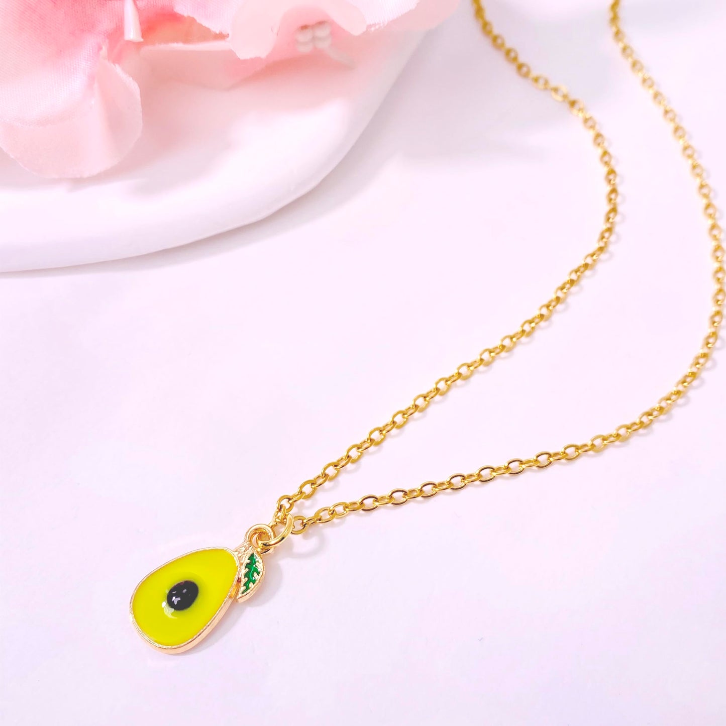 Inspirational Avocado Necklace for Women Teens, Avoacdo Lover Jewelry, Cute Avocado Fruit Gifts for Friends Daughter Granddaughter
