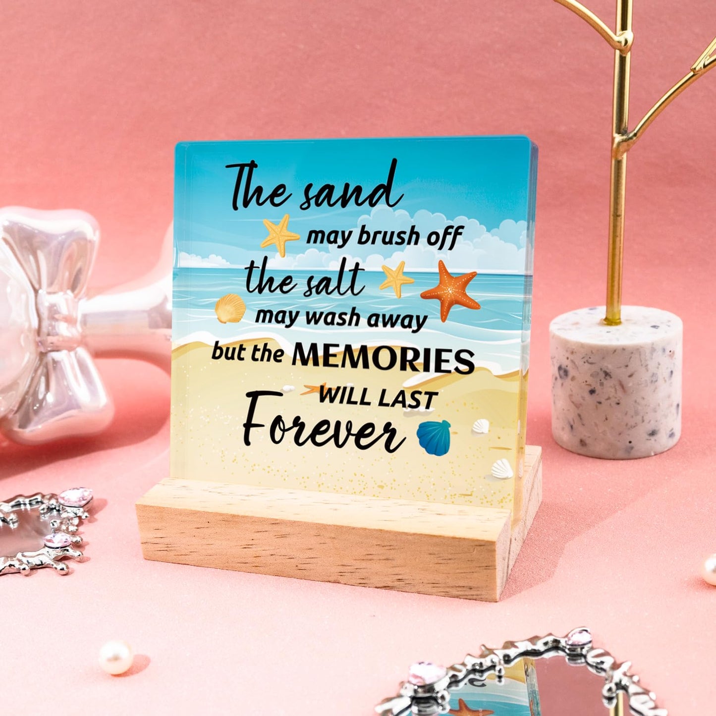 Beach Gifts for Women Ocean Room Ornaments Beach Themed Decor for Home Bedroom Birthday Christmas Thanksgiving Weeding Gifts for Friends Familys Couples House Decor